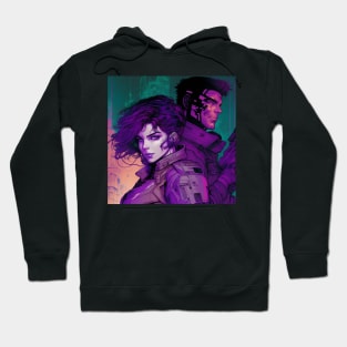 Purple Melee - Vintage Poster | Sci-Fi Hoodie